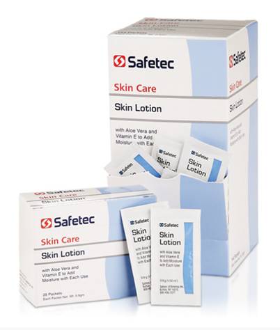Safetec Skin Lotion box of packets