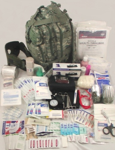 tactical trauma backpack kit layout